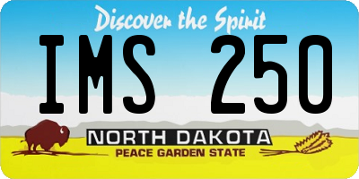 ND license plate IMS250