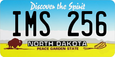 ND license plate IMS256