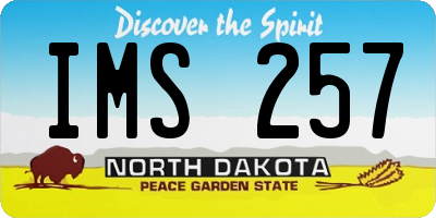 ND license plate IMS257