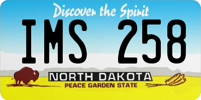 ND license plate IMS258