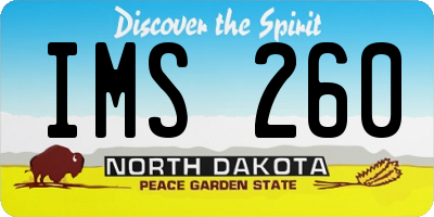 ND license plate IMS260