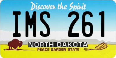 ND license plate IMS261