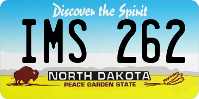 ND license plate IMS262