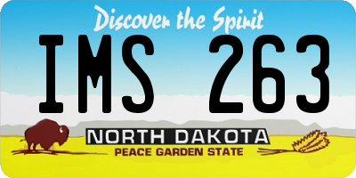 ND license plate IMS263