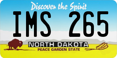 ND license plate IMS265