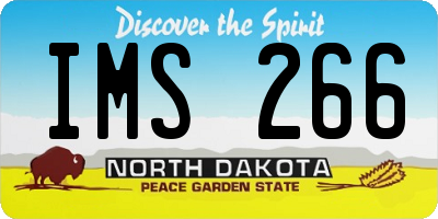 ND license plate IMS266