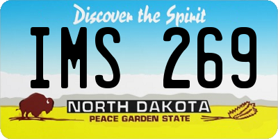 ND license plate IMS269