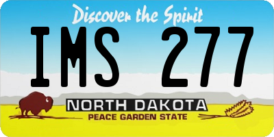 ND license plate IMS277