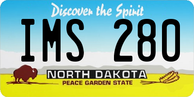 ND license plate IMS280