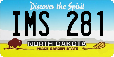ND license plate IMS281