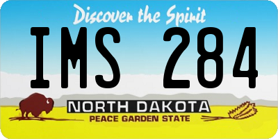 ND license plate IMS284
