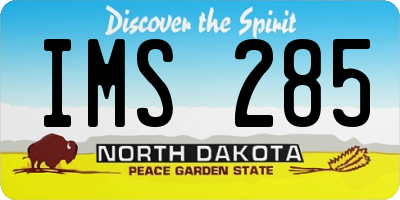 ND license plate IMS285
