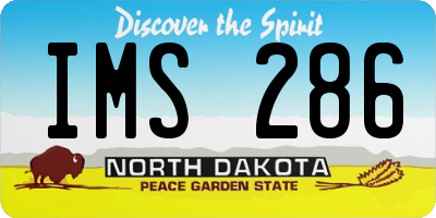 ND license plate IMS286
