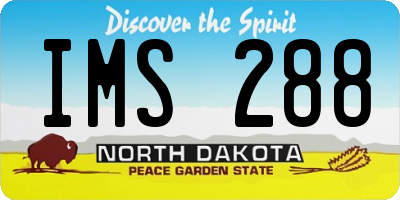 ND license plate IMS288