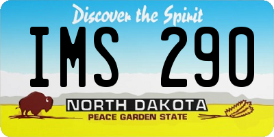 ND license plate IMS290