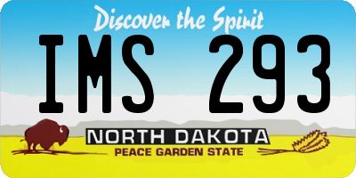 ND license plate IMS293