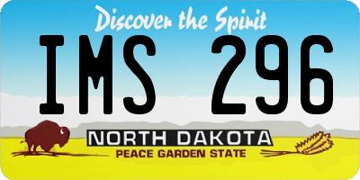 ND license plate IMS296