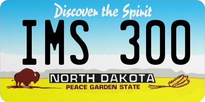 ND license plate IMS300