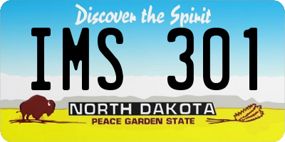 ND license plate IMS301