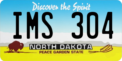 ND license plate IMS304