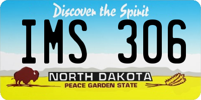 ND license plate IMS306