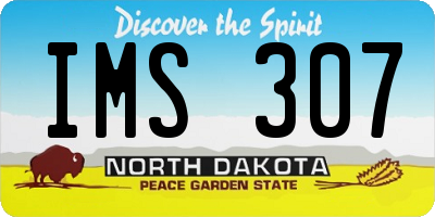 ND license plate IMS307