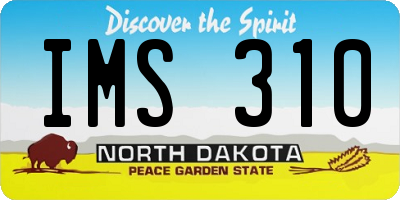 ND license plate IMS310