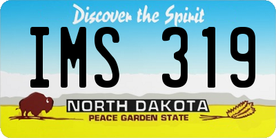 ND license plate IMS319