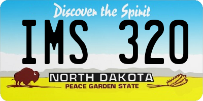 ND license plate IMS320