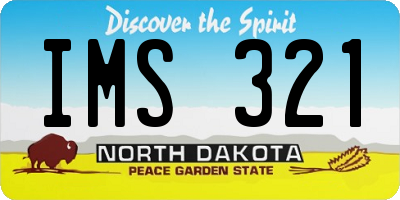 ND license plate IMS321