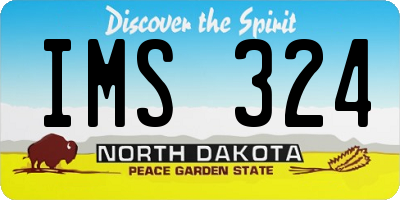 ND license plate IMS324