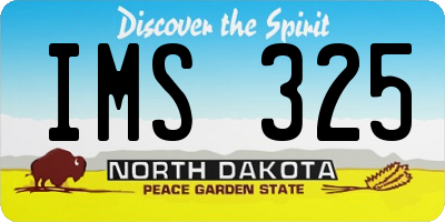 ND license plate IMS325