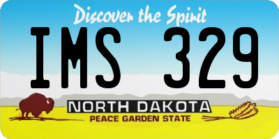 ND license plate IMS329
