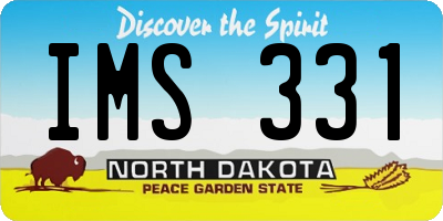 ND license plate IMS331