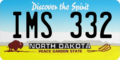 ND license plate IMS332