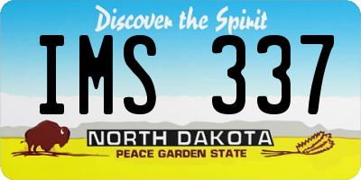 ND license plate IMS337