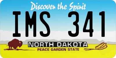 ND license plate IMS341