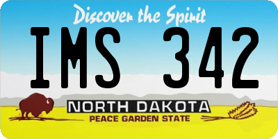 ND license plate IMS342