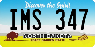 ND license plate IMS347