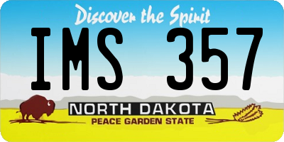 ND license plate IMS357