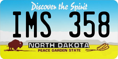ND license plate IMS358
