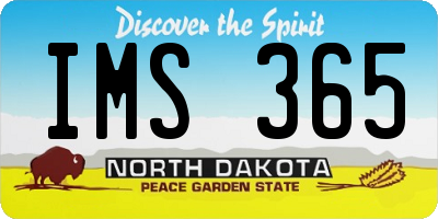 ND license plate IMS365