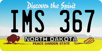 ND license plate IMS367
