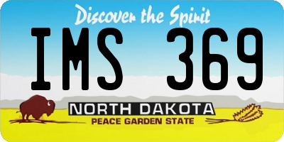 ND license plate IMS369