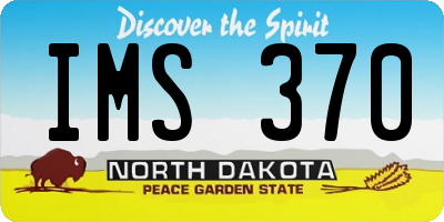ND license plate IMS370