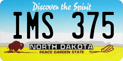 ND license plate IMS375