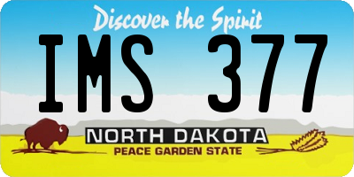 ND license plate IMS377