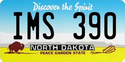 ND license plate IMS390