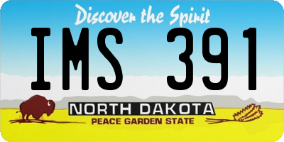 ND license plate IMS391
