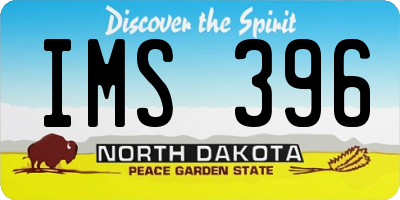 ND license plate IMS396